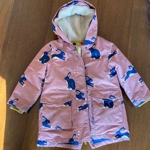 Boden Pink and Blue Bunny Winter Coat!